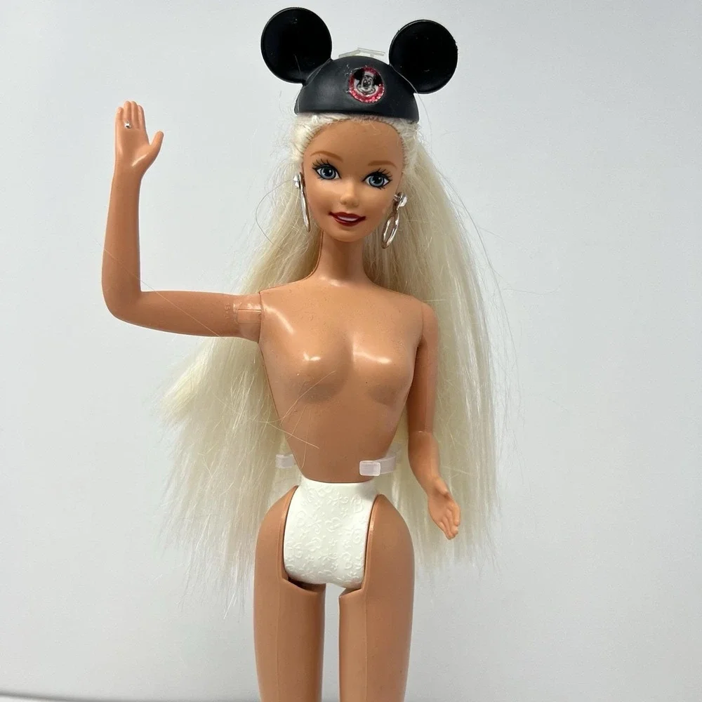 Disney Exclusive Fun‎ Barbie Doll in mickey mouse hat stripe shirt 1966-76